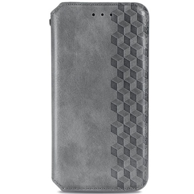 Шкіряний чохол книжка GETMAN Cubic (PU) для Samsung Galaxy S21 FE, Сірий