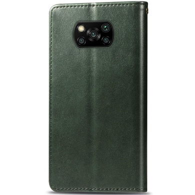 Кожаный чехол книжка GETMAN Gallant (PU) для Xiaomi Poco X3 NFC / Poco X3 Pro Зеленый