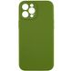 Чохол Silicone Case Full Camera Protective (AA) NO LOGO для Apple iPhone 12 Pro Max (6.7"), Зеленый / Dark Olive