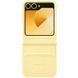 Кожаный чехол Leather Case (AAA) для Samsung Galaxy Z Flip6 Yellow