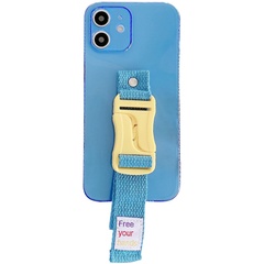 Чехол Handfree с цветным ремешком для Apple iPhone 12 mini (5.4") Синий