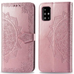 Шкіряний чохол (книжка) Art Case з візитницею для Samsung Galaxy A71, Розовый