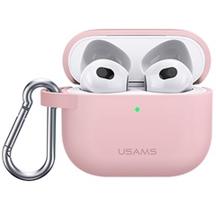 Силіконовий футляр USAMS US-BH741 Silicone Protective Cover для навушників AirPods 3, pink