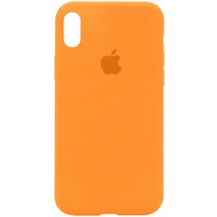 Чохол Silicone Case Full Protective (AA) для Apple iPhone X (5.8 ") / XS (5.8"), Оранжевый / Papaya