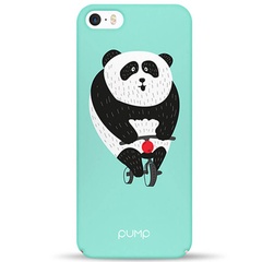 Чехол Pump Tender Touch для Apple iPhone 5/5S/SE, Panda Bicycle
