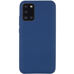 Чехол Silicone Cover Full without Logo (A) для Samsung Galaxy A21s, Синий / Navy Blue