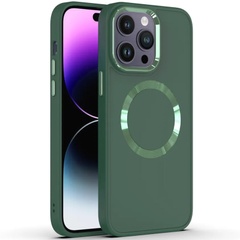 TPU чехол Bonbon Metal Style with MagSafe для Apple iPhone 12 Pro / 12 (6.1") Зеленый / Pine green
