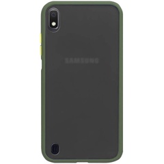 TPU+PC чохол Color Buttons для Samsung Galaxy A10 (A105F), Зеленый