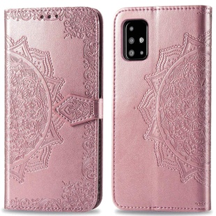 Кожаный чехол (книжка) Art Case с визитницей для Samsung Galaxy A71 Розовый