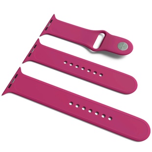 Силиконовый ремешок для Apple Watch Sport Band 38 / 40 / 41 (S/M & M/L) 3pcs Бордовый / Maroon