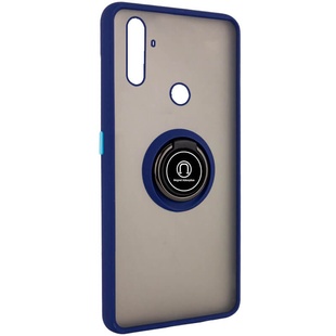 TPU+PC чехол Deen ColorEdgingRing for Magnet для Realme C3 / 5S Синий