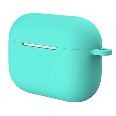 Силіконовий футляр з карабіном для навушників AirPods Pro, Зеленый / Mint