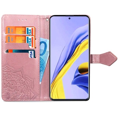 Шкіряний чохол (книжка) Art Case з візитницею для Samsung Galaxy A71, Розовый