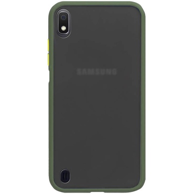 TPU+PC чехол Color Buttons для Samsung Galaxy A10 (A105F) Зеленый