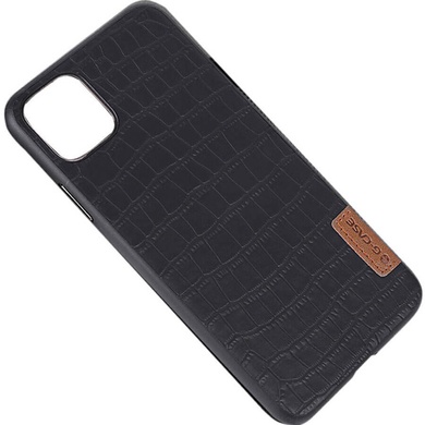 Кожаная накладка G-Case Crocodile Dark series для Apple iPhone 11 (6.1") Черный