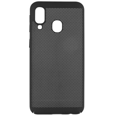 Ультратонкий дышащий чехол Grid case для Samsung Galaxy A40 (A405F), Черный