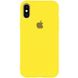 Чехол Silicone Case Slim Full Protective для Apple iPhone X / XS (5.8") Желтый / Neon Yellow