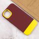 Чехол TPU+PC Bichromatic для Apple iPhone 11 Pro (5.8") Brown burgundy / Yellow