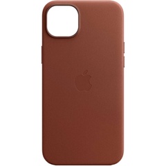 Кожаный чехол Leather Case (AA Plus) with MagSafe для Apple iPhone 13 Pro (6.1") Saddle Brown