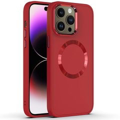 TPU чехол Bonbon Metal Style with MagSafe для Apple iPhone 12 Pro / 12 (6.1") Красный / Red