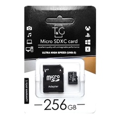 Карта памяти T&G microSDXC (UHS-3) 256 GB class 10 (с адаптером) Черный