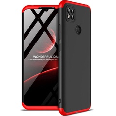 Пластиковая накладка GKK LikGus 360 градусов (opp) для Xiaomi Redmi 9C Черный / Красный