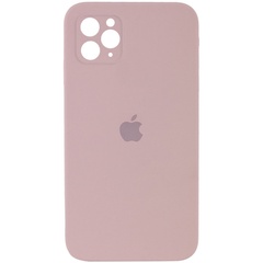Чехол Silicone Case Square Full Camera Protective (AA) для Apple iPhone 11 Pro (5.8") Розовый / Pink Sand
