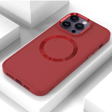 TPU чохол Bonbon Metal Style with MagSafe для Apple iPhone 12 Pro / 12 (6.1"), Червоний / Red