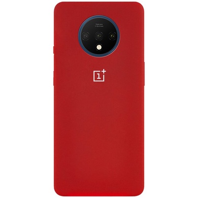 Чехол Silicone Cover Full Protective (AA) для OnePlus 7T, Красный / Dark Red