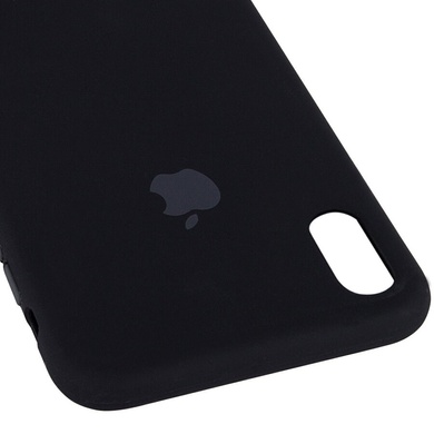 Чехол Silicone case (AAA) для Apple iPhone XS Max (6.5") Черный / Black