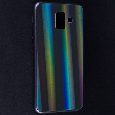 TPU+Glass чехол Gradient Aurora для Samsung Galaxy A6 (2018), Черный