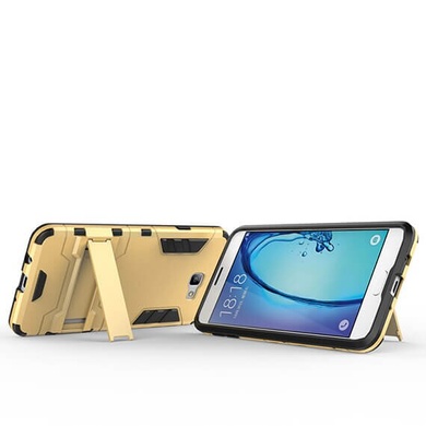 Ударопрочный чехол-подставка Transformer для Samsung G610F Galaxy J7 Prime с мощной защитой корпуса, Золотой / Champagne Gold