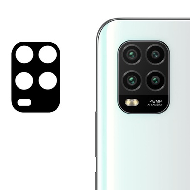 Гнучке захисне скло 0.18mm на камеру (тех.пак) для Xiaomi Mi 10 Lite, Чорний
