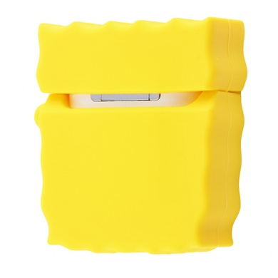 Силиконовый футляр SpongeBob series для наушников AirPods + кольцо Sponge Bob / Желтый