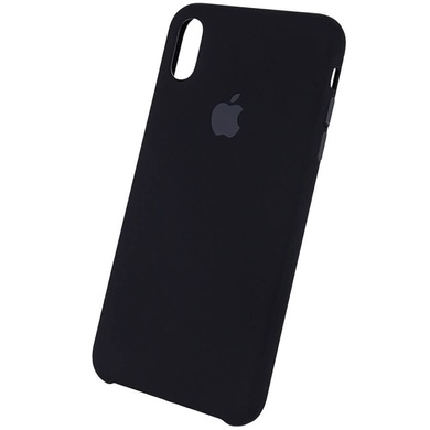 Чохол Silicone case (AAA) для Apple iPhone XS Max (6.5"), Чорний / Black