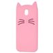 Силиконовая накладка 3D Cat для Samsung J530 Galaxy J5 (2017), Розовый