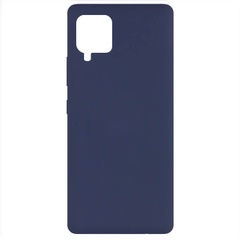 Чехол Silicone Cover Full without Logo (A) для Samsung Galaxy A42 5G, Синий / Midnight Blue