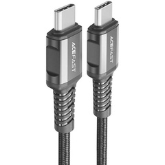 Дата кабель Acefast C1-09 USB-C to USB-C PD240W 40Gbps USB 4 aluminum alloy, Black / Gray