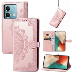 Кожаный чехол (книжка) Art Case с визитницей для Xiaomi Poco X6 / Note 13 Pro 5G Розовый