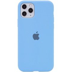 Чехол Silicone Case Full Protective (AA) для Apple iPhone 11 Pro (5.8") Голубой / Cornflower