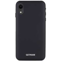Чехол Silicone Case GETMAN for Magnet для Apple iPhone XR (6.1"), Черный / Black