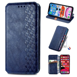 Кожаный чехол книжка GETMAN Cubic (PU) для Samsung Galaxy S24 Синий