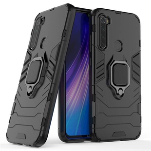 Ударопрочный чехол Transformer Ring for Magnet для Xiaomi Redmi Note 8T Черный / Soul Black