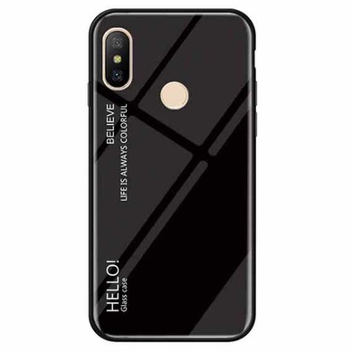 TPU+Glass чехол Gradient HELLO для Xiaomi Mi 8, Черный