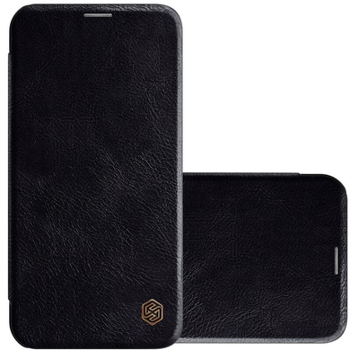 Кожаный чехол (книжка) Nillkin Qin Series для Samsung Galaxy A51 Черный