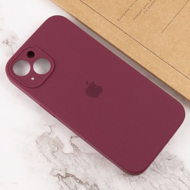 Чохол Silicone Case Full Camera Protective (AA) для Apple iPhone 13 (6.1 "), Бордовый / Plum