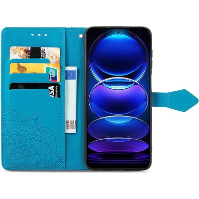 Кожаный чехол (книжка) Art Case с визитницей для Realme 12 Pro Синий