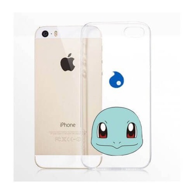 Прозрачный силиконовый чехол "Pokemon Go" для Apple iPhone 5/5S/SE, Squirtle / face