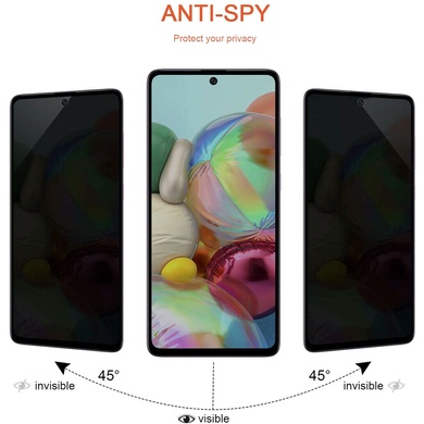 Захисне скло Privacy 5D (full glue) (тех.пак) для Xiaomi Redmi 9 / Poco M3 / Redmi 9T, Чорний