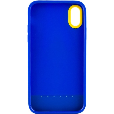 Чохол TPU+PC Bichromatic для Apple iPhone XR (6.1"), Navy Blue / Yellow